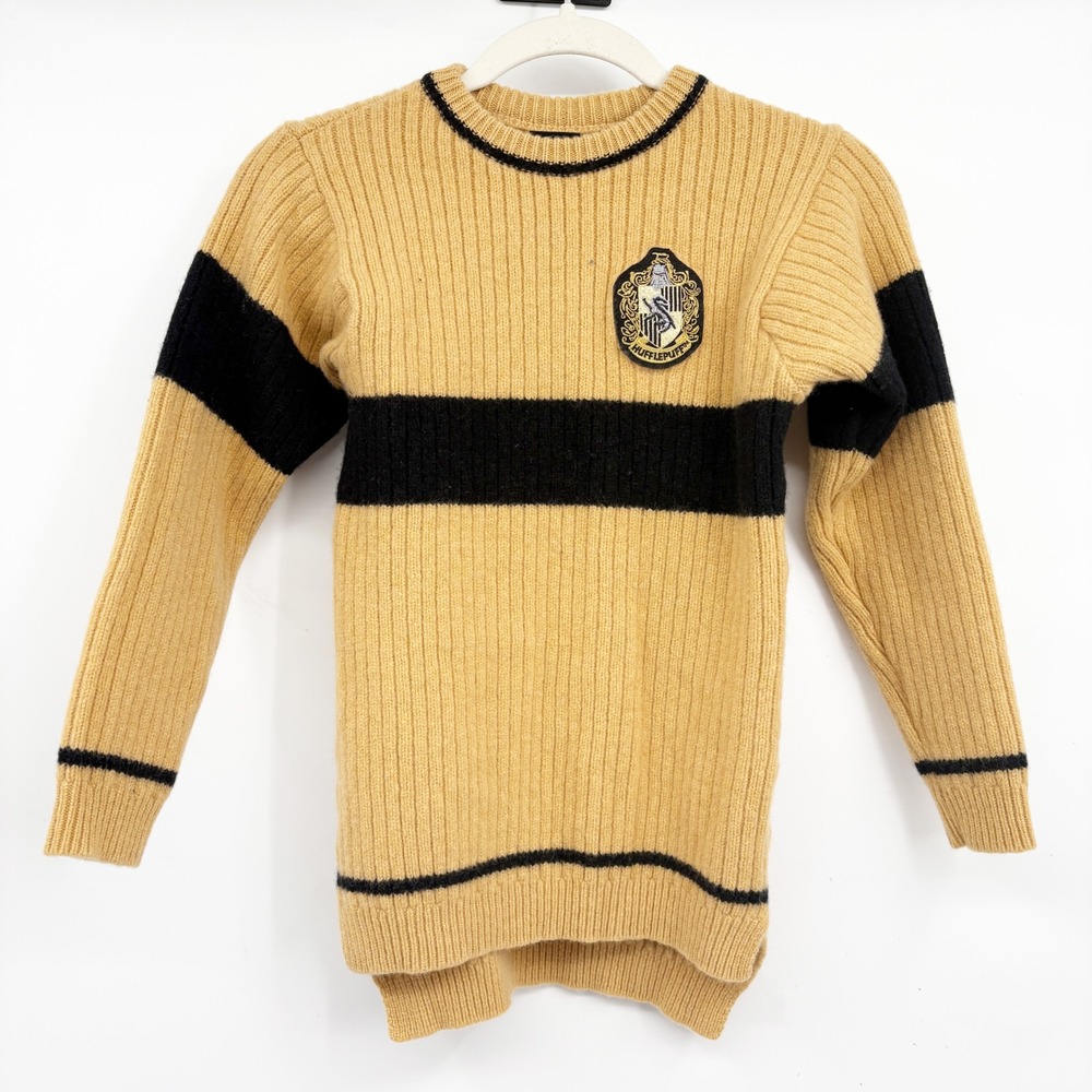 Harry Potter Universal Kids Hufflepuff Wizardcore Scotland Lambswool Sweater S‎